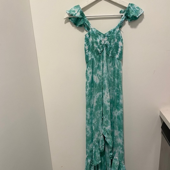 Tiare Hawaii Turquoise Maxi Cover Up Dress - Picture 5 of 7